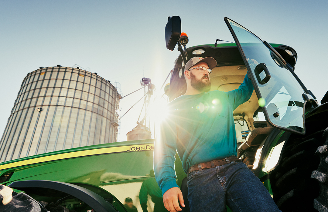 farmer on tractor